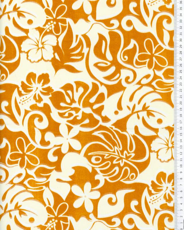 Polynesian fabric ORI Ochre - Tissushop